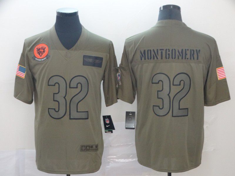 Men Chicago Bears #32 Montgomery Nike Camo 2019 Salute to Service Limited NFL Jerseys->oakland raiders->NFL Jersey